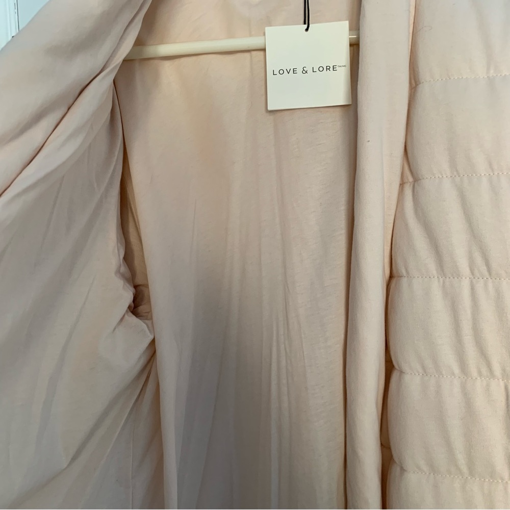 NWT Organic Duvet Robe Love & Lore, Pink Small / Medium - Picture 10 of 17
